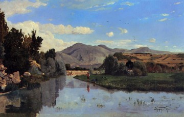 Paisajes Painting - El río Aiguebrun en el paisaje de Lourmarin Paisaje de Paul Camille Guigou